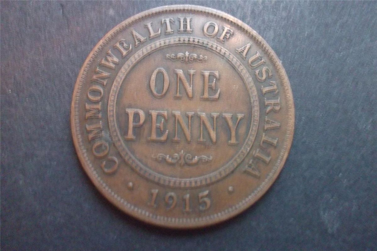 1915 George V Australia 1 D One Penny Coin Free UK Postage