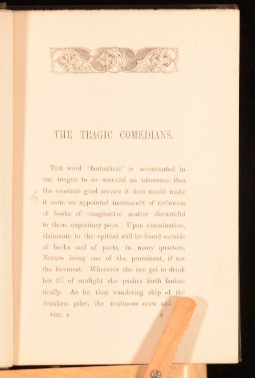  Tragic Comedians Well Known Story George Meredith First Edition