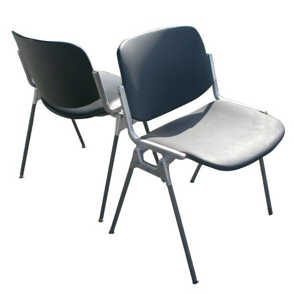 Castelli Giancarlo Piretti Stacking Chair Black