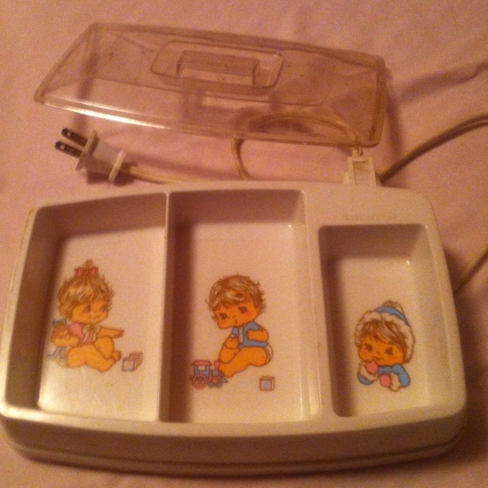 Vtg Gerber Baby Food Warming Dish Electric Food Warmer Antique