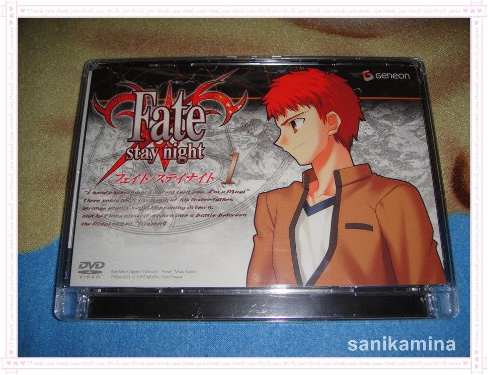 fate stay night 1 japan dvd anime japan version