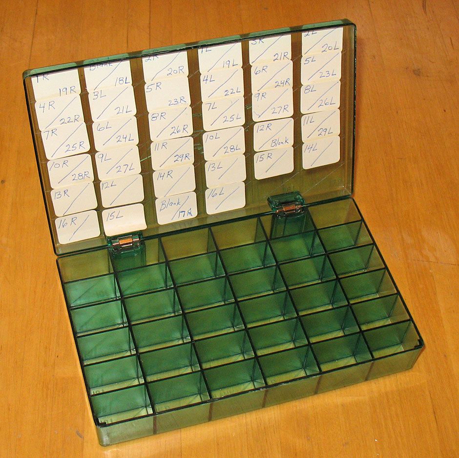 Kitis complete with plastic sorting box, which as you can see labeled