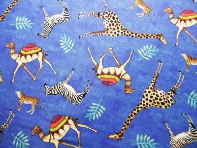  Treasures Animal Magic Camel Giraffe Zebra Julie Cairns Fabric Yard