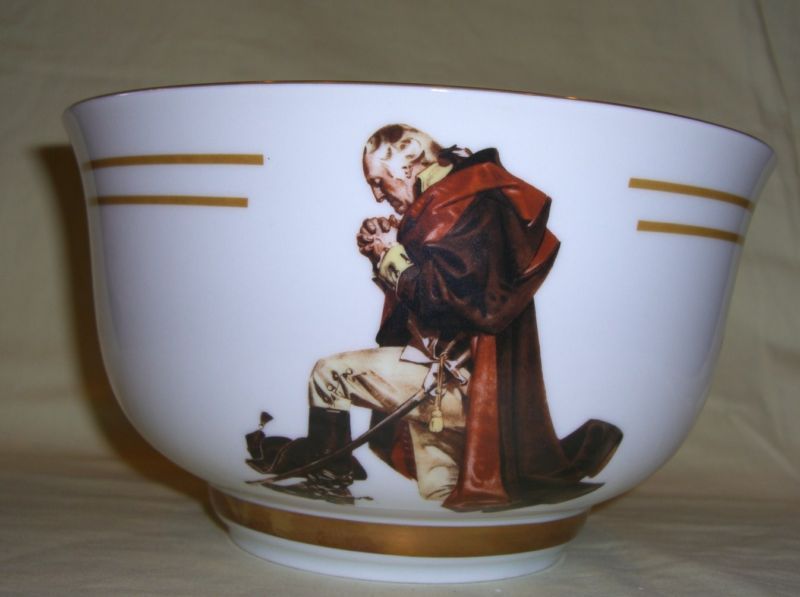 Danbury Mint Norman Rockwell Bowl George Washington D