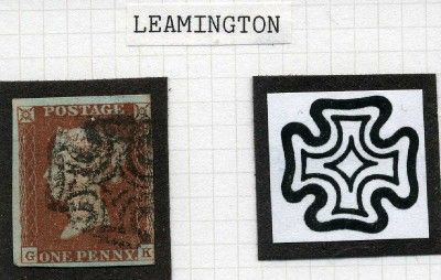 1841 1D Red Leamington Maltese Cross GK Plate 19 Cat £250
