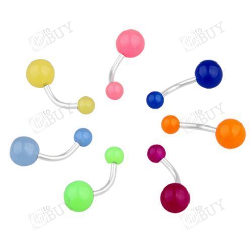 Glow in The Dark Belly Navel Bars Rings Body Piercing