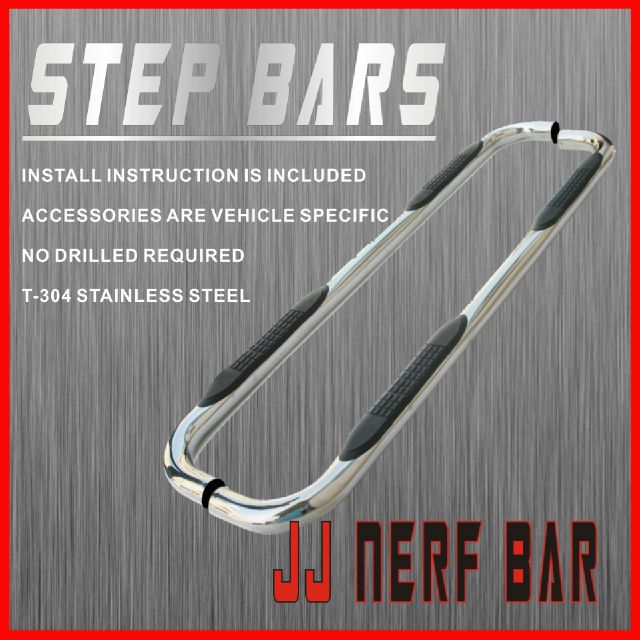 2013 GMC Sierra 2500HD Crew Cab Nerf Bars Side Steps Rails Running