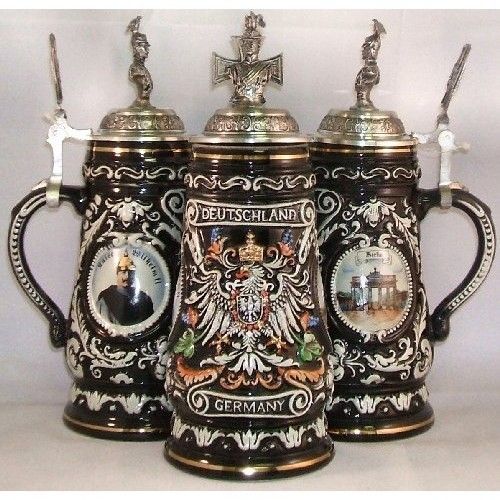   1003SW Retired Emperor Wilhelm II Of Prussia German Beer Stein .4L