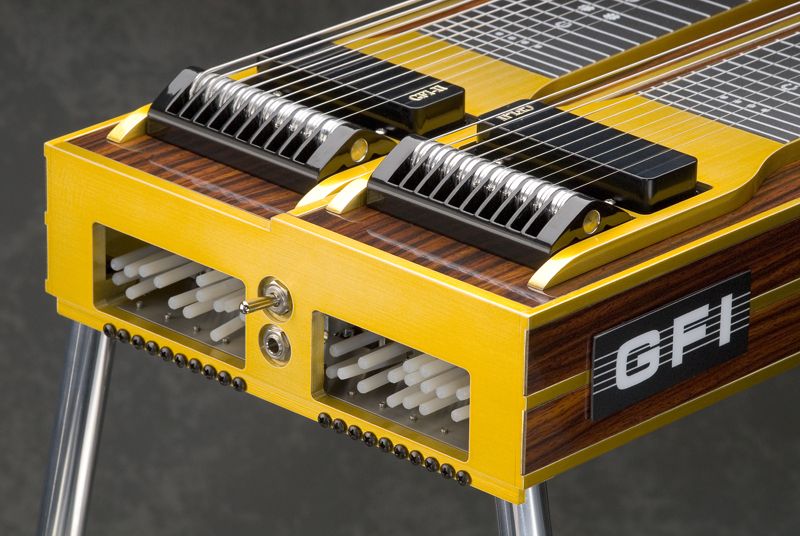 GFI ULTRA S10 E9 PU PROFESSIONAL PEDAL STEEL GUITAR   3 PEDALS 4 KNEE