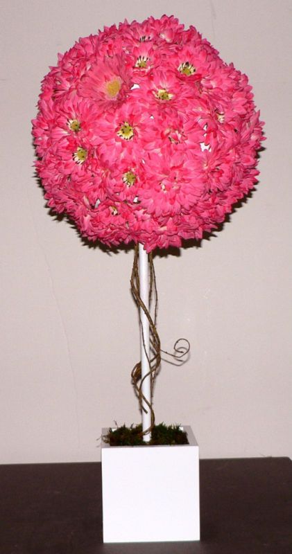 Wedding Topiary Gerber Daisy Centerpiece 28