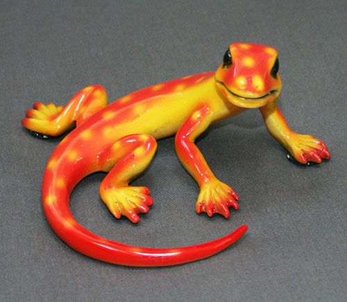 Gorgeous Bronze Lizard Gecko Figurine Statue Sculpture Reptile Art