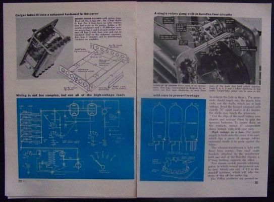 Geiger Counter 1955 How To build PLANS Tube Powered AEC Design