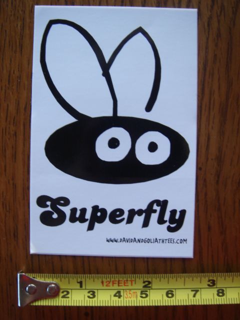 Superfly Sticker Decal David Goliath Tees Skate