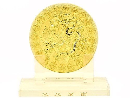Heaven Gold Coins with Celestial Dragon Plaque Wealth Heavenly Luck
