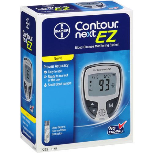 Bayer Contour Next EZ Glucose Meter w Microlet 2 Lancing Device Color