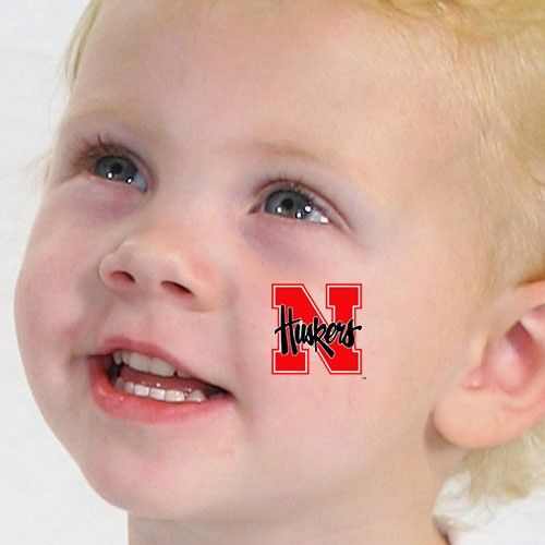 Nebraska Cornhuskers Waterless Temporary Tattoos