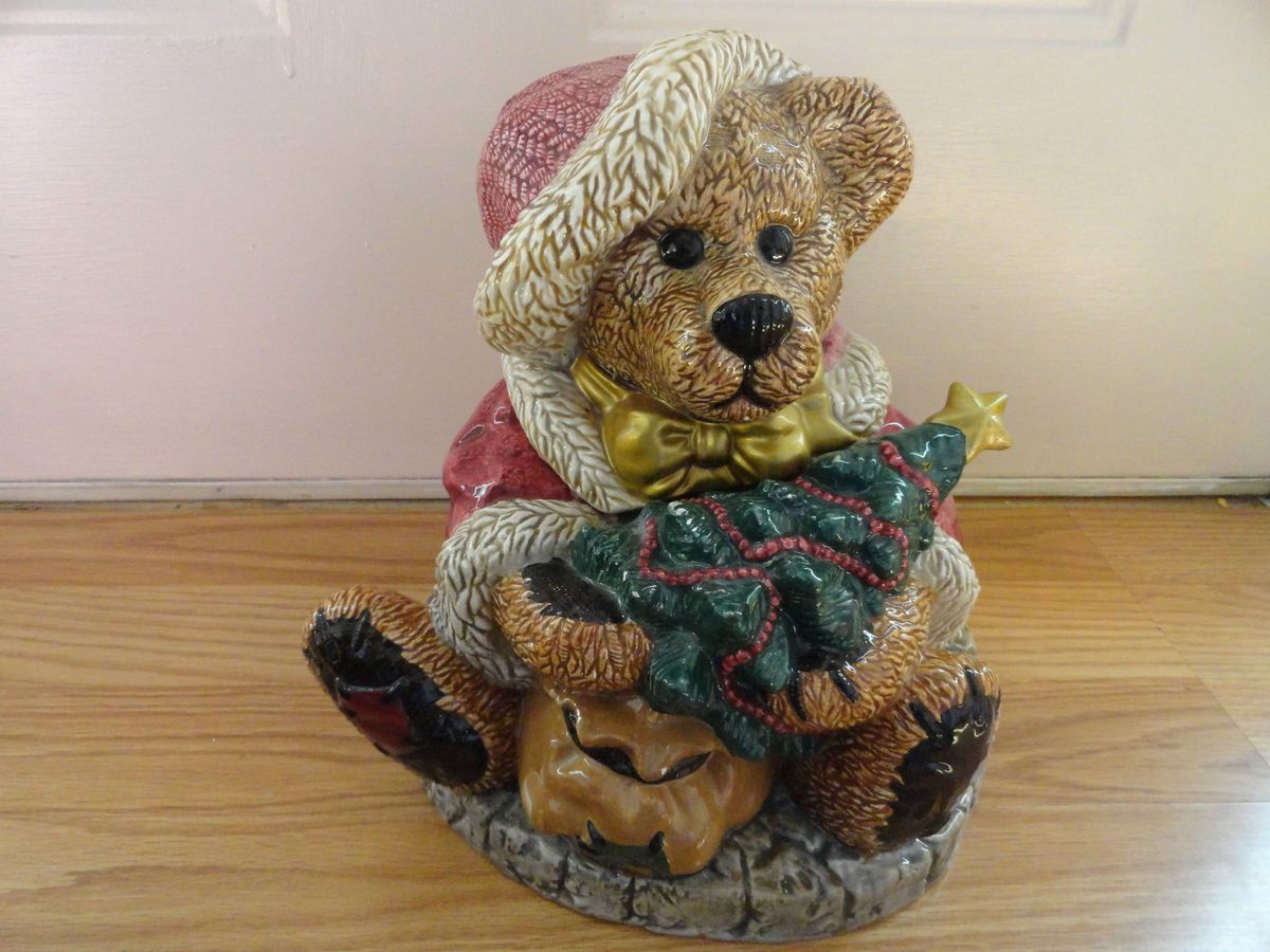 Boyds Bear Collection Grenville The Santa Bear Cookie Jar