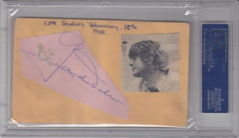 Celebrity  PAUL McCARTNEY & Gordon Waller (Signed on Back)