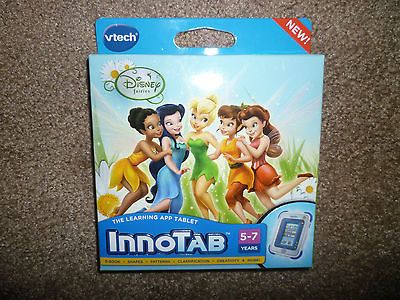 NEW Vtech Innotab Game Disney Fairies Tinkerbell e Book shapes