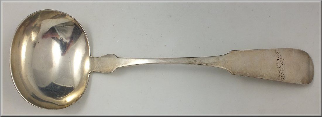 Nice Early 19thC J Goodhue Salem MA Coin Silver Ladle