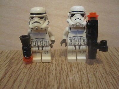 star wars lego lot army 2 stormtrooper 7264 printed leg