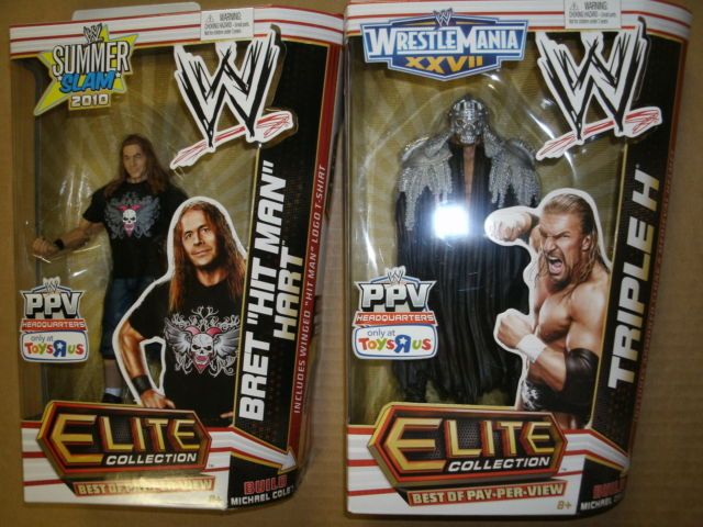 WWE Elite Triple H Bret Hart Best of Pay per View Figure