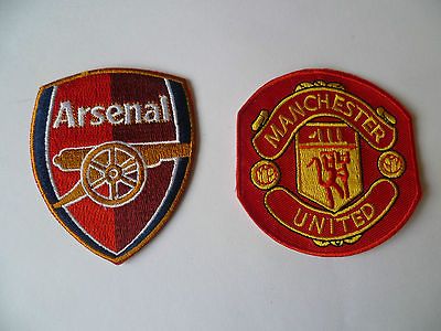 choice of embroidered iron on sew on football club badges more options
