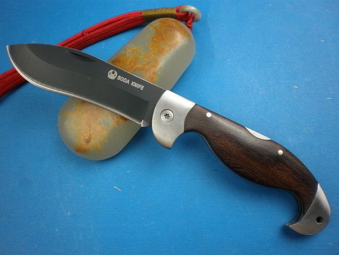 Handmade eagle style wood Handl outdoor boiwe pocket E06 Knife