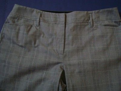  Sz 3 16 Stretch Cotton Black White Glen Plaid Career Pants