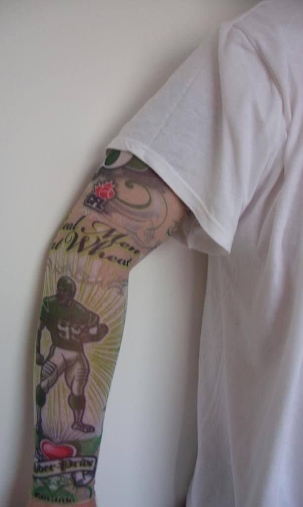 tattoo sleeve cloth arm art american football nfl t23 from