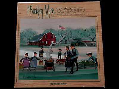 BUCKLEY MOSS Wood Jigsaw Puzzle APPLE BUTTER MAKERS New in Box