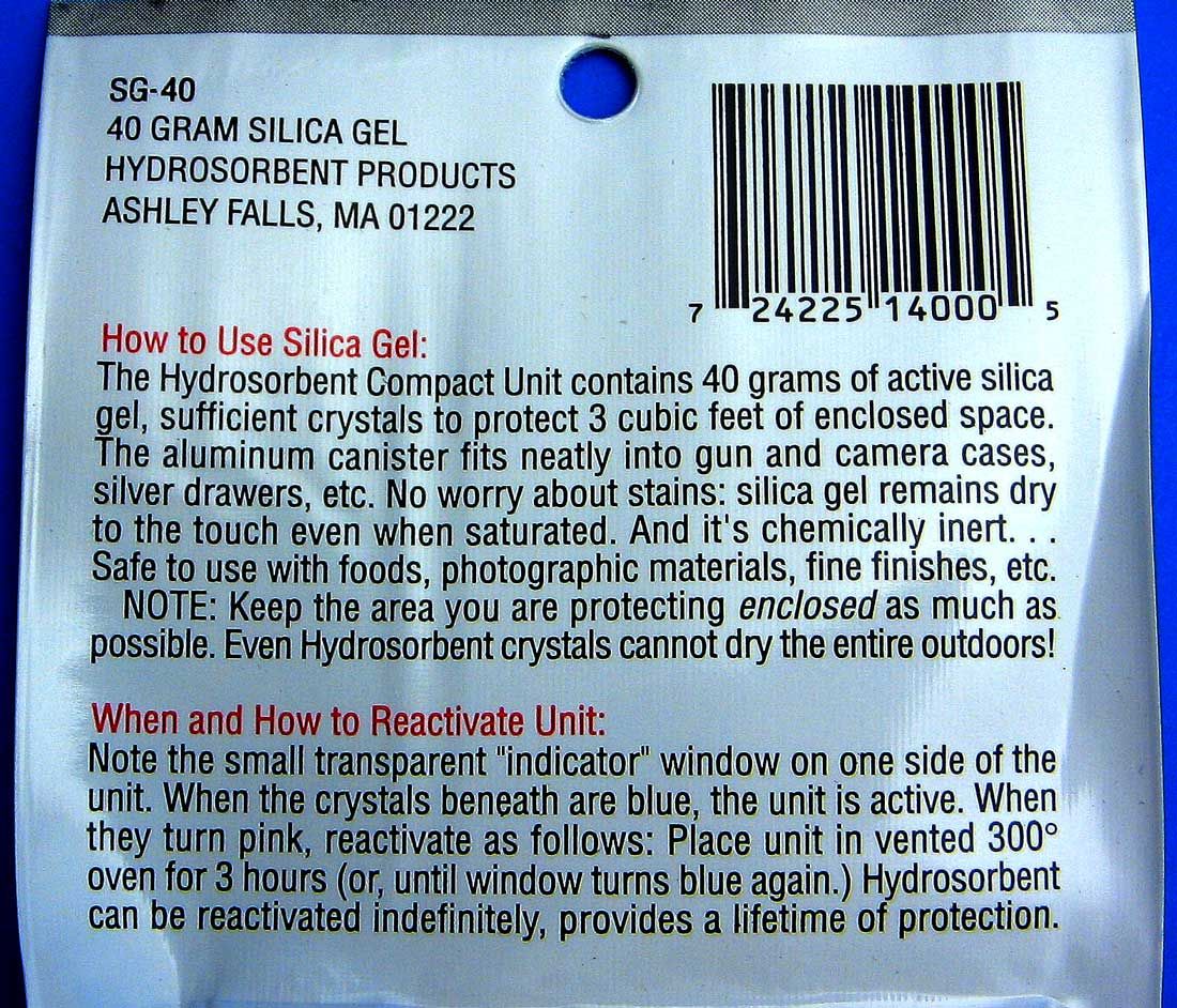 Qty of 4 40 Gram Silica Gel Dehumidifying Dessicant Hydrosorbent Coins