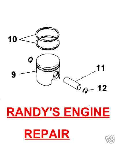 Piston Rings 07733 Green Machine Trimmer Part