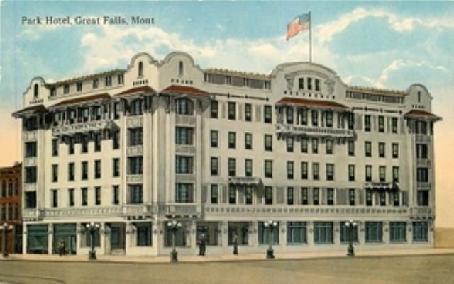 Great Falls Montana Park Hotel Postcard