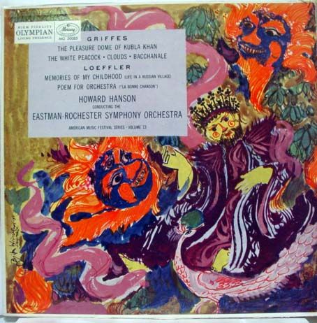 Howard Hanson Griffes Loeffler LP VG MG 50085 Vinyl Record