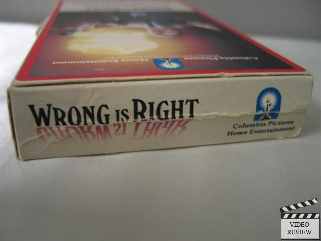 Wrong Is Right VHS Sean Connery Leslie Nielsen George Grizzard