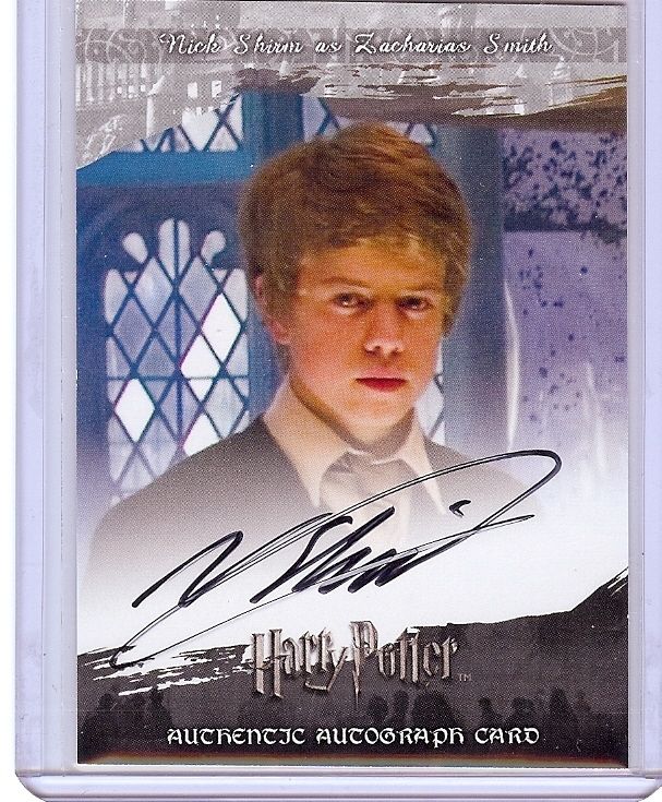 Harry Potter OOTP Auto Nick Shirm Zacharias Smith