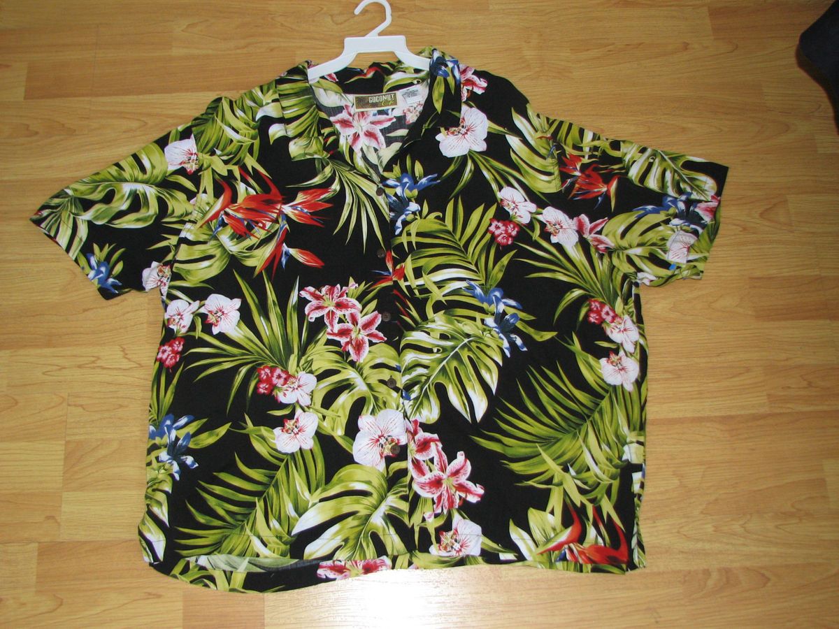 Coconut Cafe Women 3X Hawaiian Top Free Fir$T CLA$$ Mail No Holes or