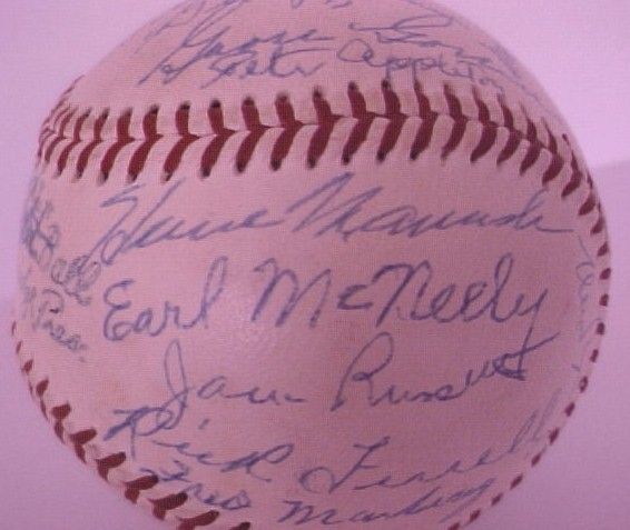  TIMERS GAME SIGNED BALL DIZZY DEAN JOE CRONIN GOOSE GOSLIN + 26 MORE