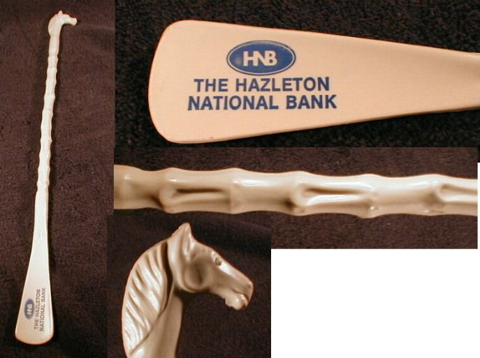  Plastic Advertising Back Scratcher / Shoe Horn Hazleton PA NatL Bank