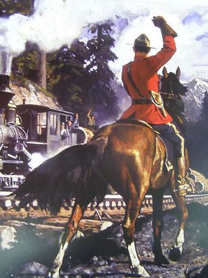 canadian mountie rcmp print arnold friberg train 