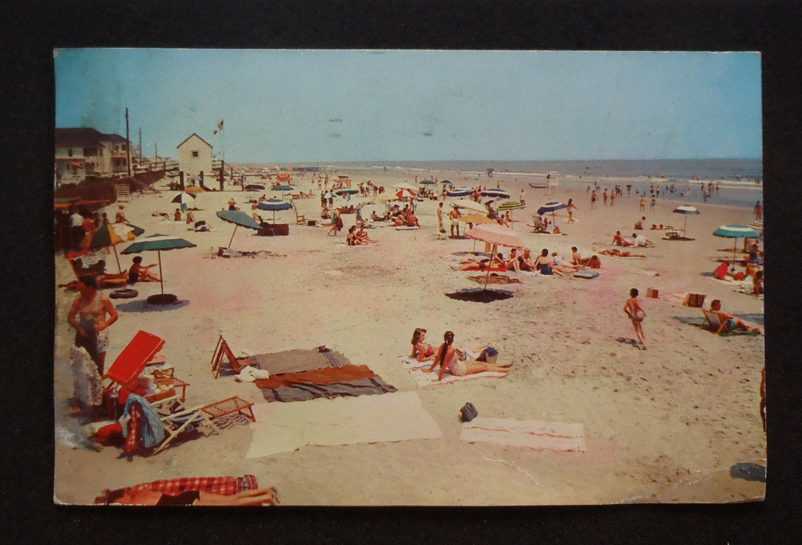 1960 Beach and Surf Bathing Stone Harbor NJ Cape May Co Postcard New