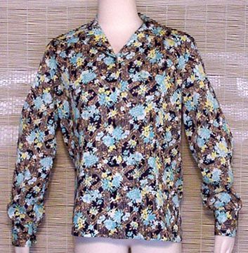 Vintage 1960s Graff Californiawear Hippie Disco Shirt Size XL