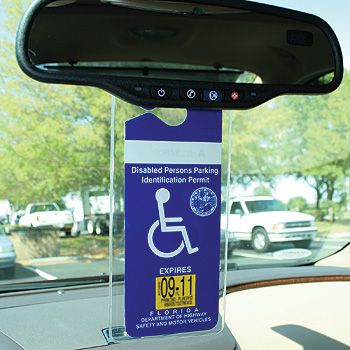 New Handicapped Disabled Parking Placard Protective Car Holder Set of