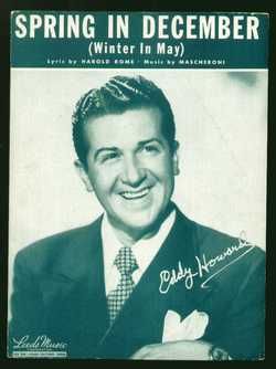 Spring in December 1948 Eddy Howard Vintage Sheet Music