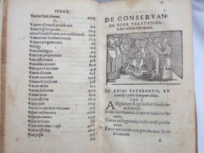 1559 RARE Illustrated Regimen Sanitatis Early Health Medicine Classic