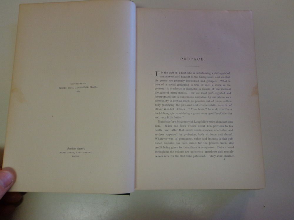 Henry w Longfellow Biography Anecdote Letters Criticism 1882 Decorated