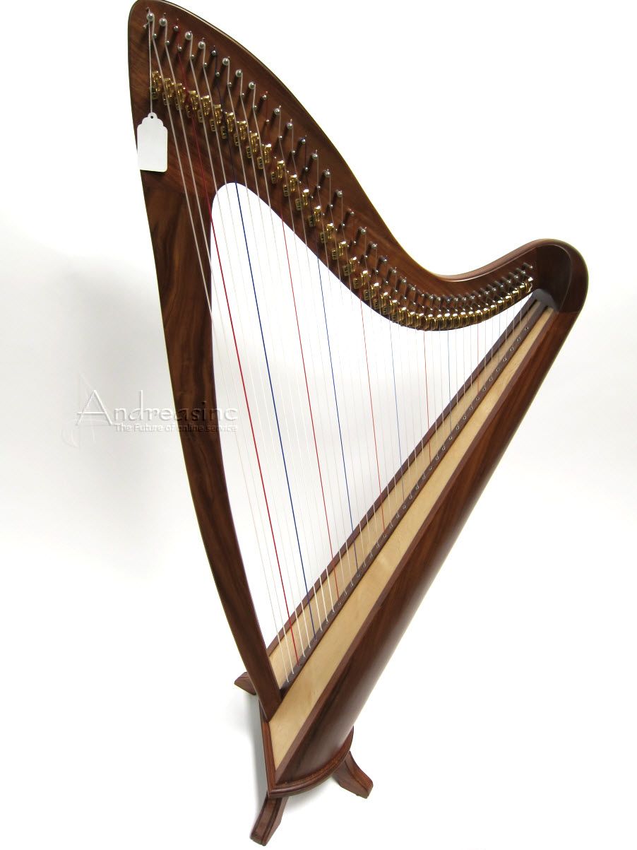 NEW PRO QUALITY 52 CHRISTEL FLOOR HARP 38 STRING EMS ROUND BACK ~ 3