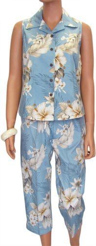 GAT Hawaiian Lanai Women Capri Sets Pants Tops