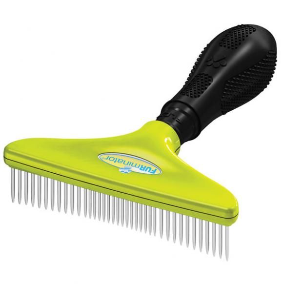 This FURminator® Professional Grooming Rake is an all purpose tool